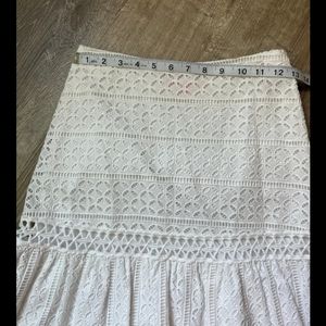 White lace skirt